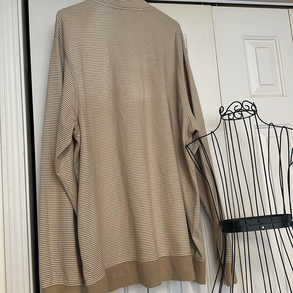 IZOD Sweat Shirt Mens Striped XXL /TTG TOP zip front - Picture 11 of 12
